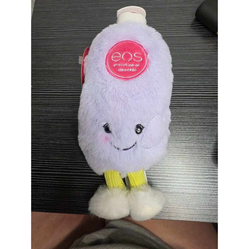 EOS Vanilla Cashmere Purple Lotion Bottle 9.5" Furry Stuffed Plush Toy Zuru NWT